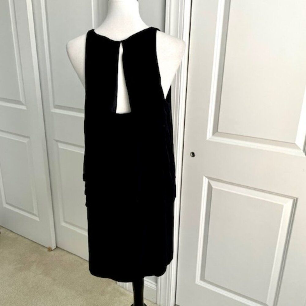 Tibi Open Back Little Black Dress Layered Size 12 - Picture 2 of 6